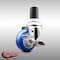 Service Caster 3 Inch 316SS Blue Polyurethane Swivel 1-5/8 Inch Expanding Stem Caster Brake SCC-SS316EX20S314-PPUB-BLUE-TLB-158 - alternate 3